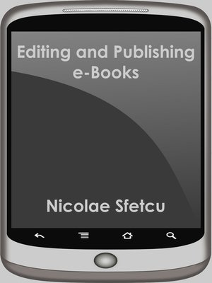 cover image of Editing and Publishing e-Books